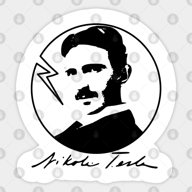 Nikola Tesla - 20th Century Icon Sticker by RCDBerlin